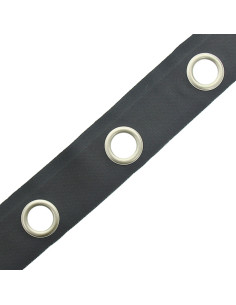 Bande à oeillets argent mat - Gris foncé 2