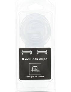 Lot 8 oeillets rideaux Ø44 mm - Transparents - Transparent 2