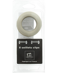 Lot 8 oeillets rideaux Ø44 mm - Mats - Pierre 2