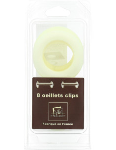 Lot 8 oeillets rideaux Ø44 mm - Mats - Crème 2