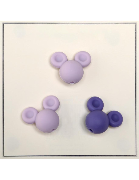 Perles en silicone Mickey pour hochets, attache tétine bébé