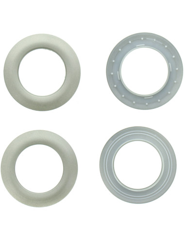 Lot 8 oeillets rideaux Ø44 mm - Satinés - Argent clair