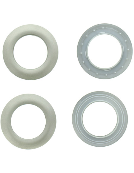 Lot 8 oeillets rideaux Ø44 mm - Satinés - Argent clair