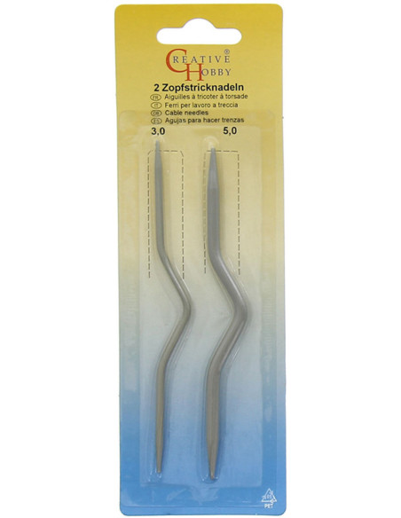 Aiguilles pour torsades - N° 3.0 et 5.0