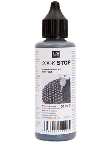 Flacon latex anti-dérapant pour chaussettes - Noir