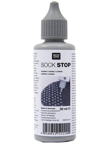 Flacon latex anti-dérapant pour chaussettes - Gris