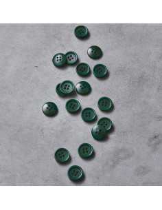 Bouton corozo bord arrondi - Vert 2