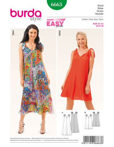 Patron de robe - Burda 6663