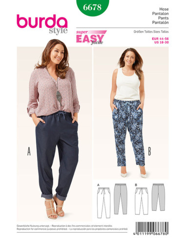Patron de pantalon - Burda 6678