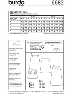 Patron de jupe - Burda 6682 2
