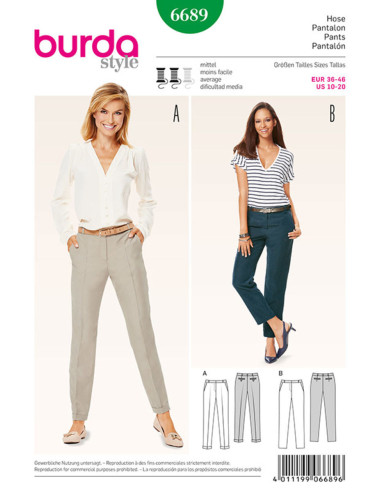 Patron de pantalon - Burda 6689