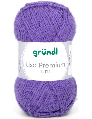Fil à tricoter Lisa Premium uni Gründl