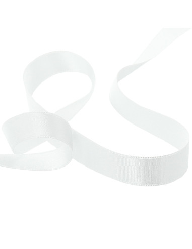 Ruban satin - Blanc