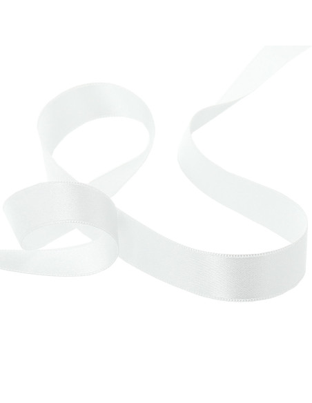 Ruban satin - Blanc