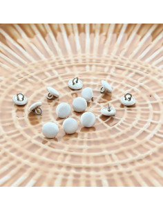 Bouton satin à queue mariage - Blanc 2