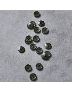 Bouton corozo bord arrondi - Vert mousse 2