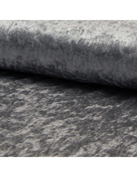 Tissus panne de velours - Gris