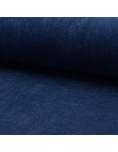 Tissus velours nicky - Bleu jeans