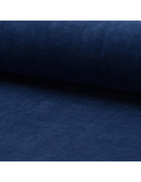 Tissus velours nicky - Bleu jeans