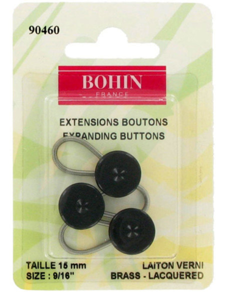 Lot de 3 boutons rallonge - Noir