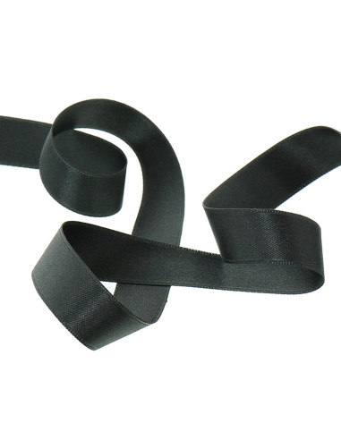 Ruban satin - Gris anthracite