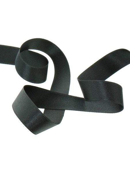 Ruban satin - Gris anthracite