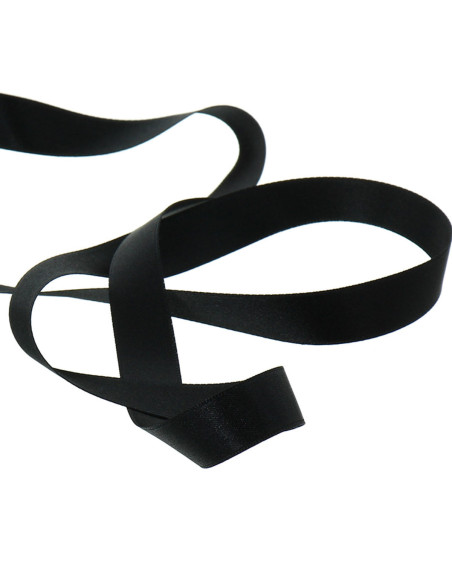 Ruban satin - Noir