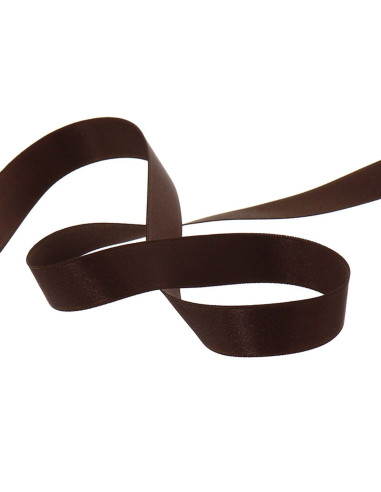 Ruban satin - Marron foncé