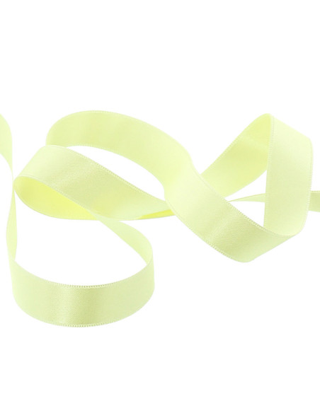 Ruban satin - Jaune layette