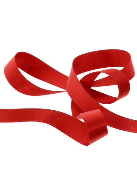 Ruban satin - Rouge sang
