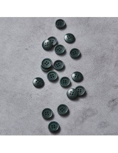 Bouton corozo bord arrondi - Vert émeraude 2