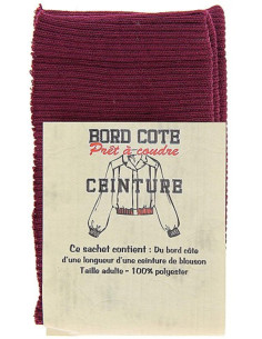 Bas de blouson bord côte - Bordeaux