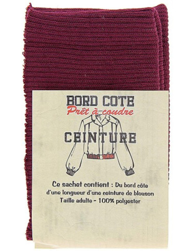 Bas de blouson bord côte - Bordeaux