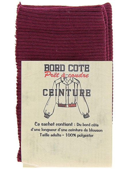 Bas de blouson bord côte - Bordeaux