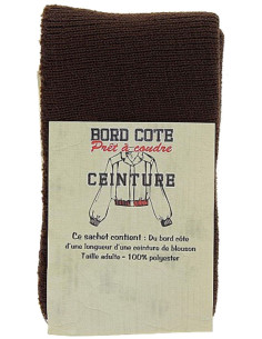 Bas de blouson bord côte - Marron
