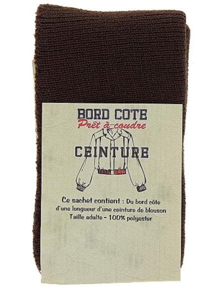 Bas de blouson bord côte - Marron