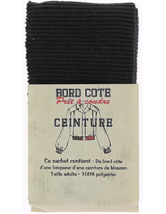 Bas de blouson bord côte - Noir