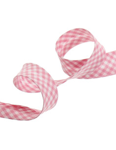 Biais vichy - Rose