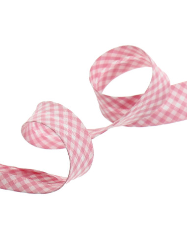Biais vichy - Rose