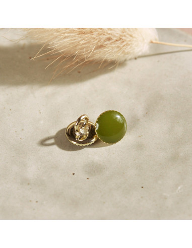 Bouton Gem - Matcha Leaf