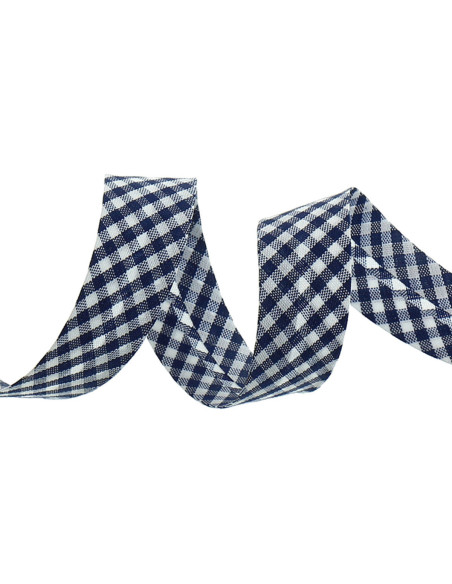 Biais vichy - Bleu marine