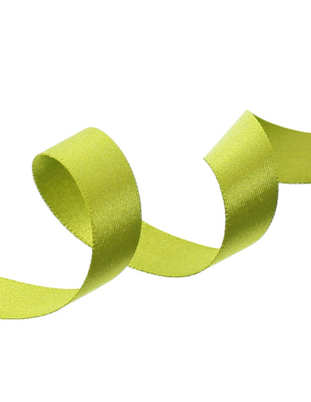 Ruban satin lurex - Vert pomme