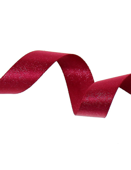 Ruban satin lurex - Fuchsia