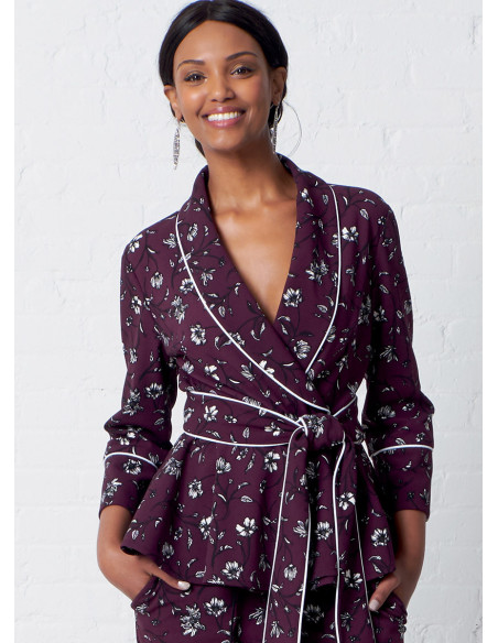 Patron de veste, peignoir, pantalon et ceinture - McCall's 7875
