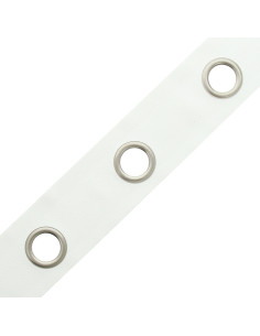 Bande à oeillets argent mat - Blanc 2
