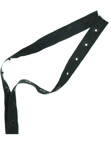 Pressions sur bande polyester - Noir