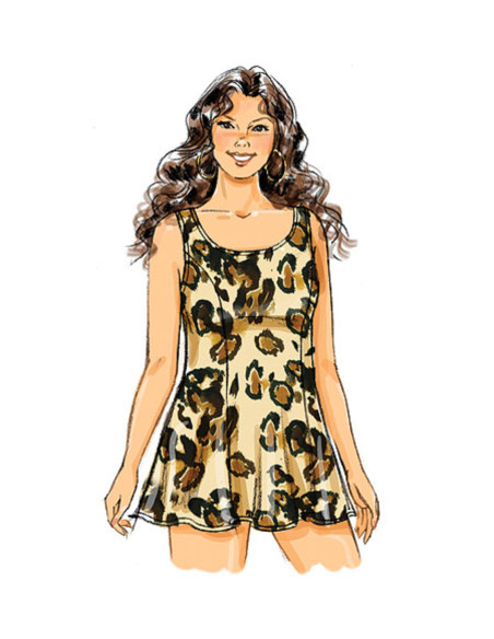 Patron de paréo, haut, robe, maillot de bain, jupe - Butterick 5795