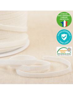 Elastique hypoallergénique sans latex - Blanc 2