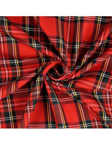 Tissus tartan écossais - Rouge