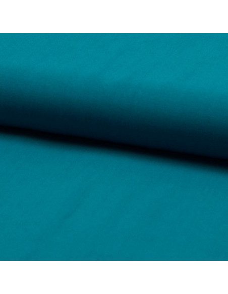 Tissu popeline de viscose - Bleu pétrole clair